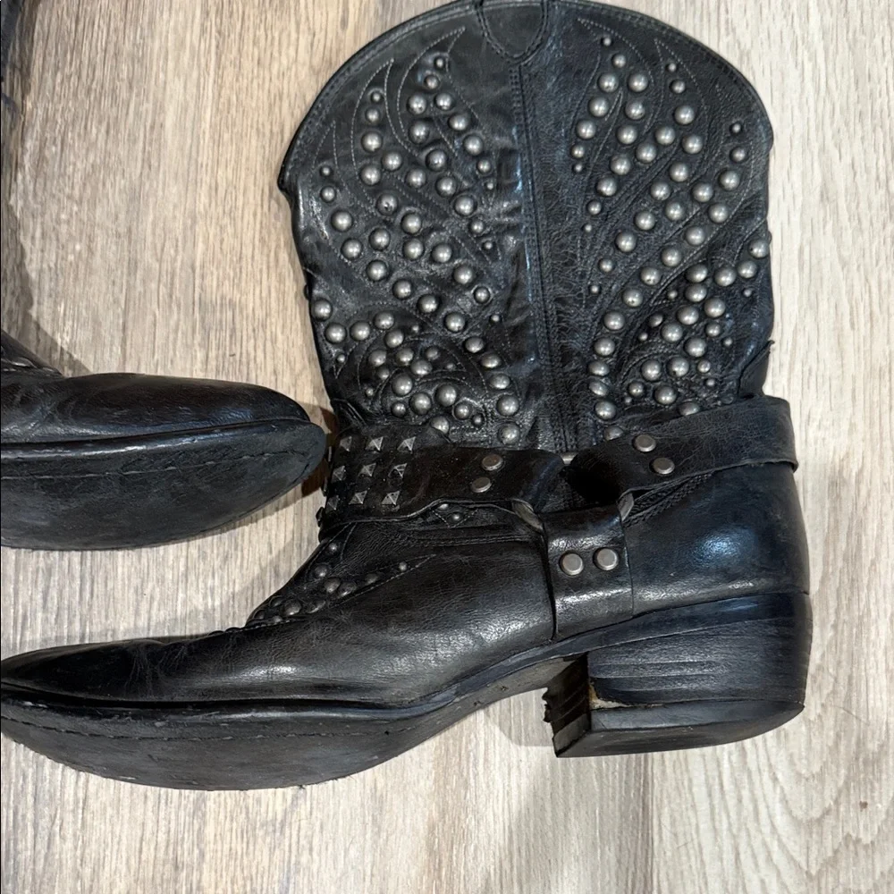 Ariat Studded Western Boots Womens Epic Harness Cowboy 11 B Black Leather - Picture 12 of 16
